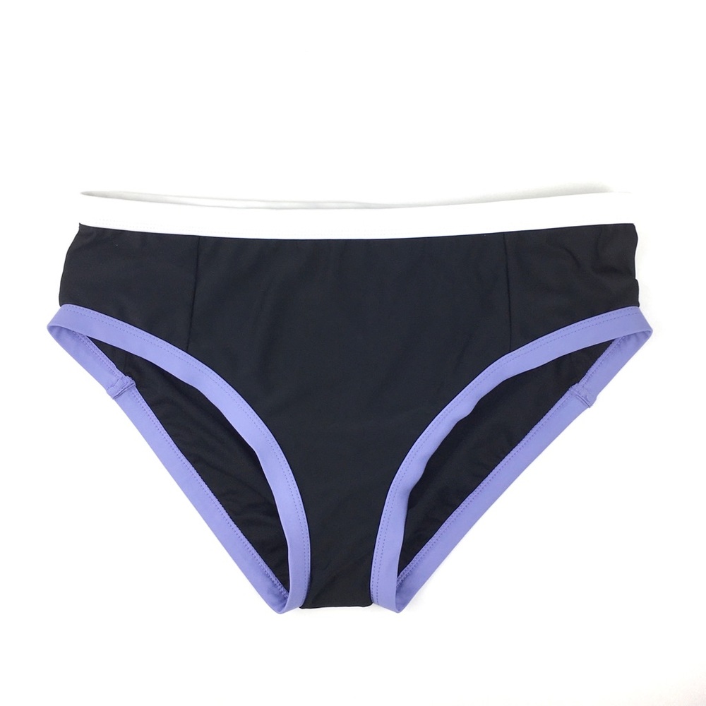 Womens Swim Bottom Size 8  Everlast Sport Black Purple White Hipster